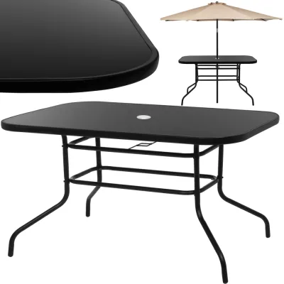 Záhradný stôl 140x80 cm SPRINGOS TOSCANA GF0081 čierny