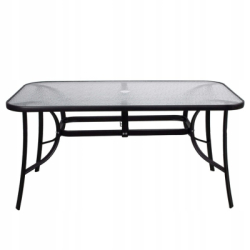 Záhradný stôl 150x90 cm SPRINGOS TOSCANA čierny
