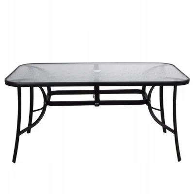 Záhradný stôl 150x90 cm SPRINGOS TOSCANA čierny