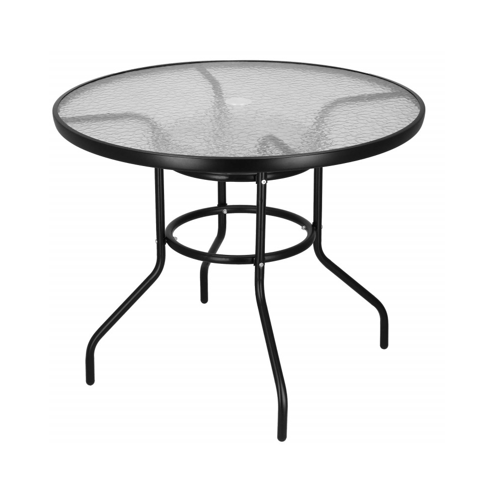 Záhradný stolík 90 cm SPRINGOS BISTRO čierny
