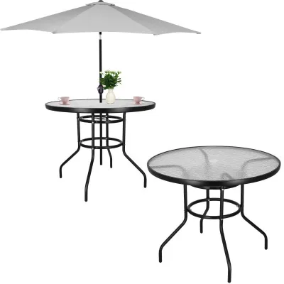Záhradný stolík 90 cm SPRINGOS BISTRO čierny