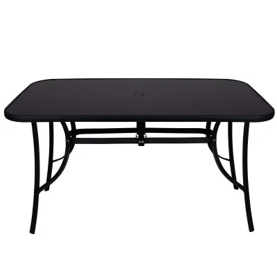 Záhradný stôl 150x90 cm SPRINGOS TOSCANA BLACK čierny