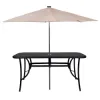 Záhradný stôl 150x90 cm SPRINGOS TOSCANA BLACK čierny