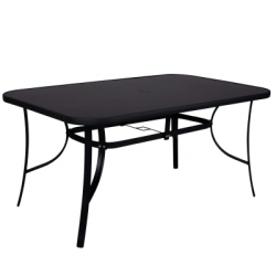 Záhradný stôl 150x90 cm SPRINGOS TOSCANA BLACK čierny