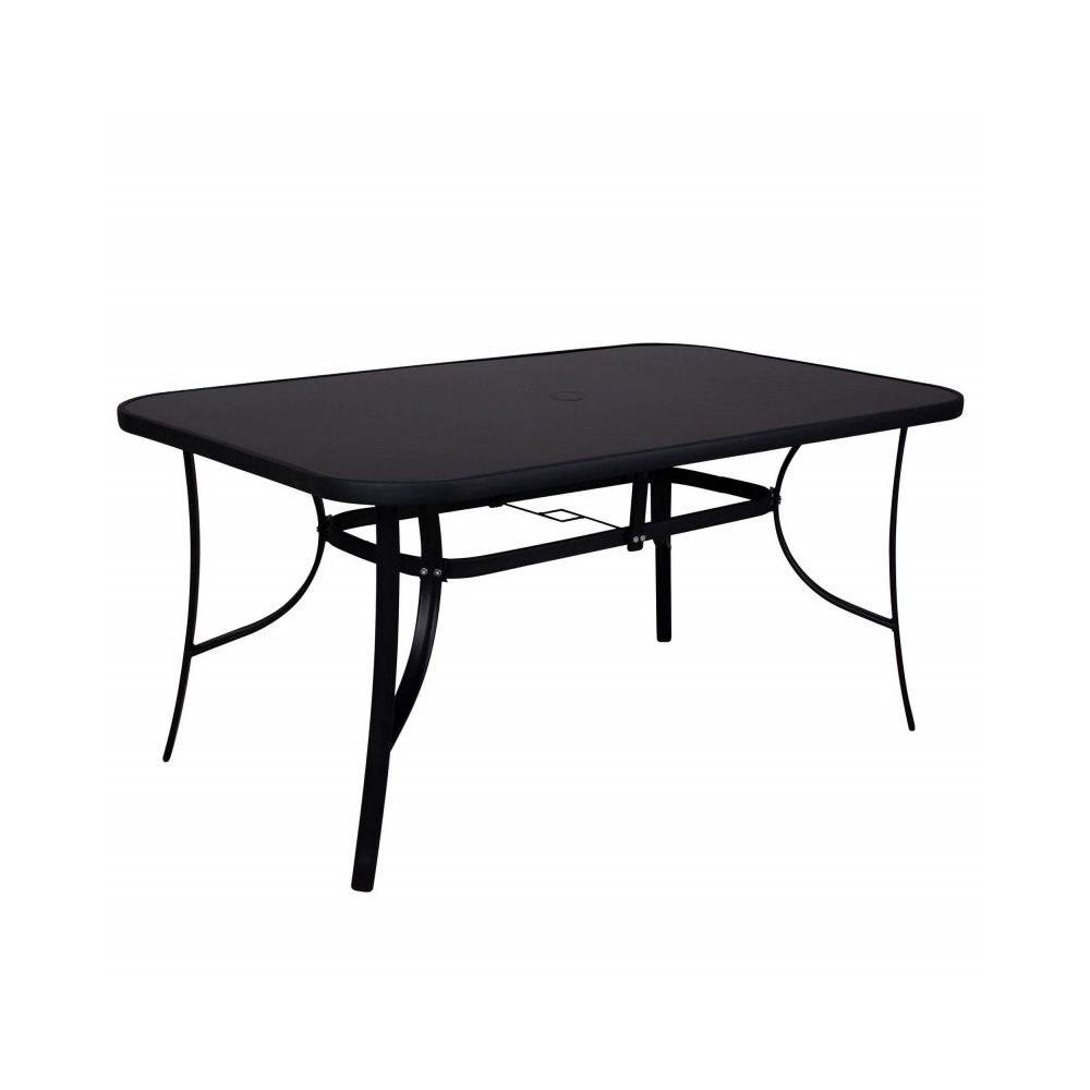 Záhradný stôl 150x90 cm SPRINGOS TOSCANA BLACK čierny