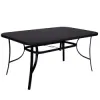 Záhradný stôl 150x90 cm SPRINGOS TOSCANA BLACK čierny