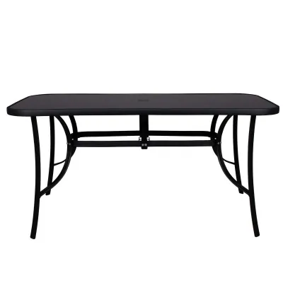 Záhradný stôl 150x90 cm SPRINGOS TOSCANA BLACK čierny