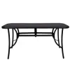 Záhradný stôl 150x90 cm SPRINGOS TOSCANA BLACK čierny
