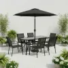 Záhradný stôl 150x90 cm SPRINGOS TOSCANA BLACK čierny