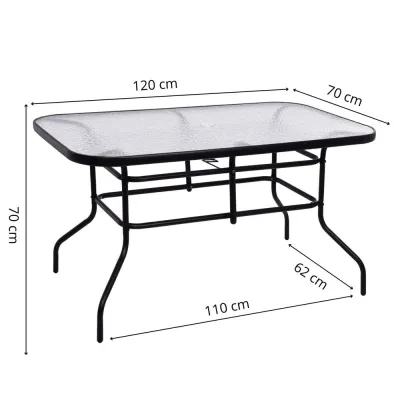 Záhradný stôl 120x70 SPRINGOS TOSCANA GF0080