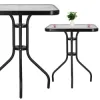 Záhradný stolík 60x60 cm SPRINGOS BISTRO čierny