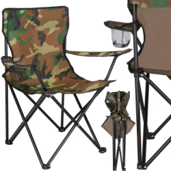 Kempingové kreslo SPRINGOS PYRENA CS0110 khaki
