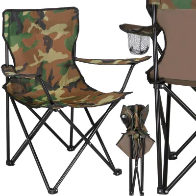 Kempingové kreslo SPRINGOS PYRENA CS0110 khaki