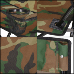 Kempingové kreslo SPRINGOS PYRENA CS0110 khaki