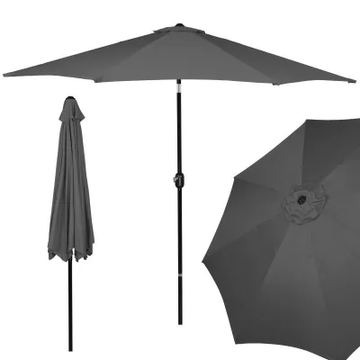 Záhradný slnečník 290 cm, tmavo šedý SPRINGOS SUNNY GU00200