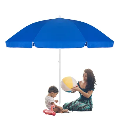 Záhradný slnečník 210 cm, modrý SPRINGOS CLASSIC BU0003