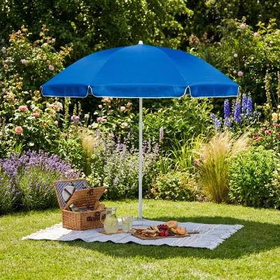 Záhradný slnečník 210 cm, modrý SPRINGOS CLASSIC BU0003