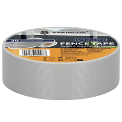 Plotová páska 4,75 cm x 35m + spony SPRINGOS FN0004 svetlo šedá