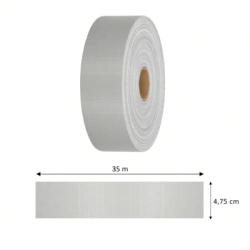 Plotová páska 4,75 cm x 35m + spony SPRINGOS FN0004 svetlo šedá