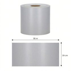 Plotová páska 19cm x 35m + spony SPRINGOS FN0002 svetlo šedá