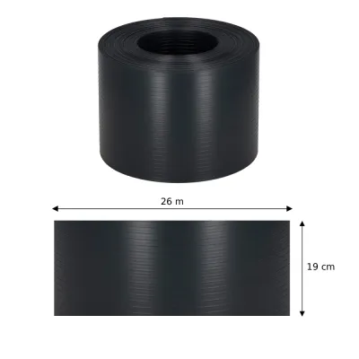 Plotová páska Premium 19cm x 26m + spony SPRINGOS FN0005 antracitová
