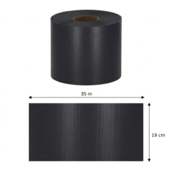 Plotová páska 19cm x 35m + spony SPRINGOS FN0001 antracitová