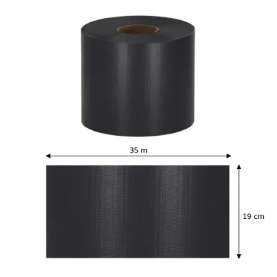Plotová páska 19cm x 35m + spony SPRINGOS FN0001 antracitová