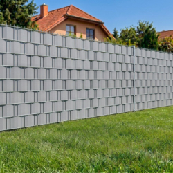 Montážne klipy na plot 19x1,5 cm súprava 20k SPRINGOS FN0007 svetlo šedé