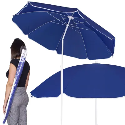 Záhradný slnečník 160 cm, modrý SPRINGOS VIVA BU0022