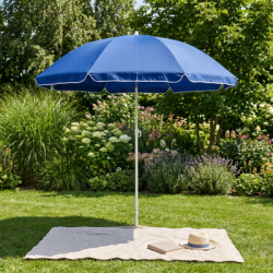 Záhradný slnečník 160 cm, modrý SPRINGOS VIVA BU0022