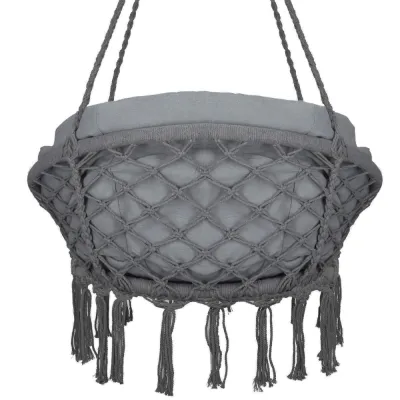 Záhradná hojdačka s vankúšom 60 cm, tmavo šedá SPRINGOS SPR0046