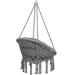 Záhradná hojdačka s vankúšom 60 cm, tmavo šedá SPRINGOS SPR0046