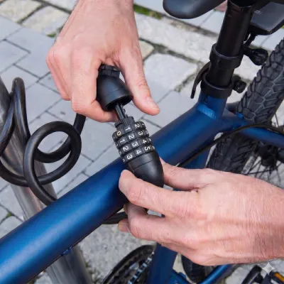 Číselný zámok na bicykel SPRINGOS BA0095 čierny