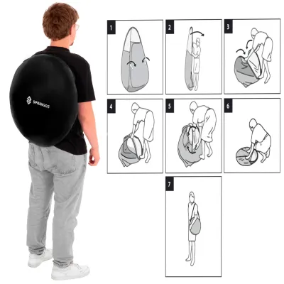 Samorozkladací stan 120x120x190cm SPRINGOS PT036 čierny