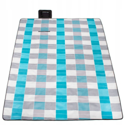 Pikniková deka 300x200 cm SPRINGOS PM022 modro-šedá