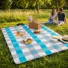 Pikniková deka 300x200 cm SPRINGOS PM022 modro-šedá