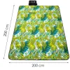 Pikniková deka 200x200 cm SPRINGOS PM041 zelená s listami
