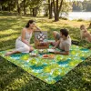 Pikniková deka 200x200 cm SPRINGOS PM041 zelená s listami