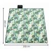 Pikniková deka 200x200 SPRINGOS PM052 zelená s listami