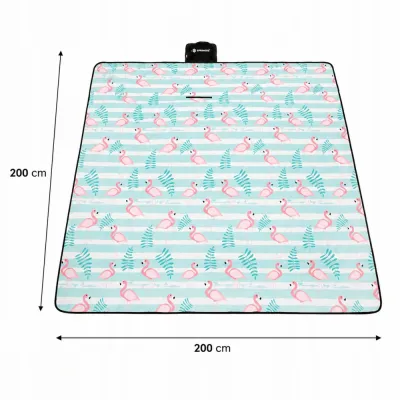 Pikniková deka 200x200 cm SPRINGOS PM016 plameniaky