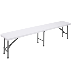 Záhradná lavica 183x30 cm SPRINGOS GF0094 biela