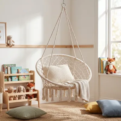 Záhradná hojdačka 60 cm, krémová SPRINGOS NATALI