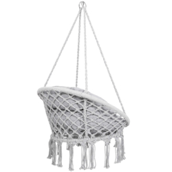 Závesné kreslo s vankúšom 60 cm, svetlo šedá SPRINGOS SPR0045