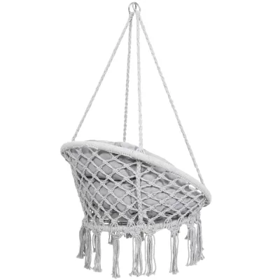 Závesné kreslo s vankúšom 60 cm, svetlo šedá SPRINGOS SPR0045