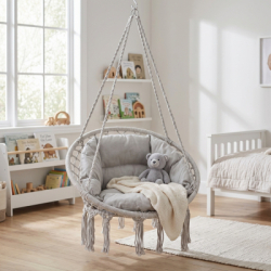 Závesné kreslo s vankúšom 60 cm, svetlo šedá SPRINGOS SPR0045