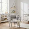Závesné kreslo s vankúšom 60 cm, svetlo šedá SPRINGOS SPR0045