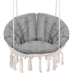 Závesné kreslo s vankúšom 60 cm, krémová SPRINGOS SPR0043
