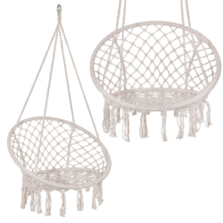 Závesné kreslo s vankúšom 60 cm, krémová SPRINGOS SPR0043