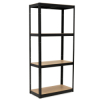 Kovový regál 174x80x40 cm 4 police SPRINGOS HA5283 čierny