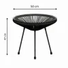 Záhradný stôl 50 cm, čierny SPRINGOS LOA GF0090